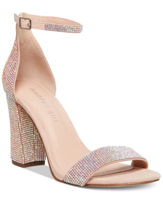 multi color open toe heels