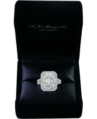 EFFY&reg; Diamond Cluster Statement Ring (2 ct. t.w.) in 14k White Gold