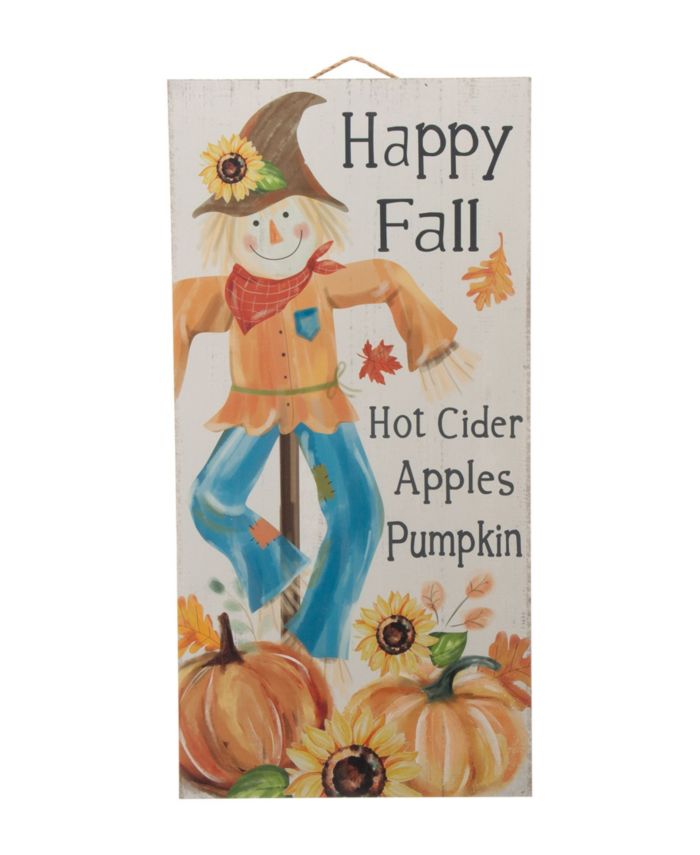 Glitzhome 24" Fall Wooden Scarecrow Hanging Decor & Reviews - Macy's