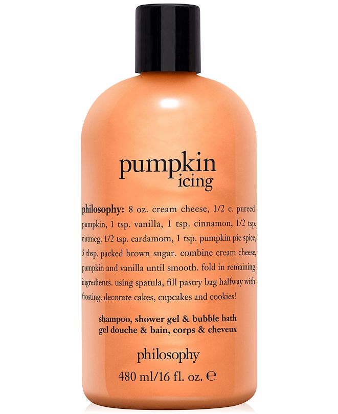 philosophy Pumpkin Icing Shampoo, Shower Gel & Bubble Bath, 16oz