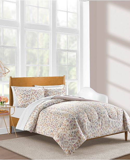 Sunham Cheetah 2 Pc Twin Comforter Set Reviews Bed In A Bag Bed Bath Macy S