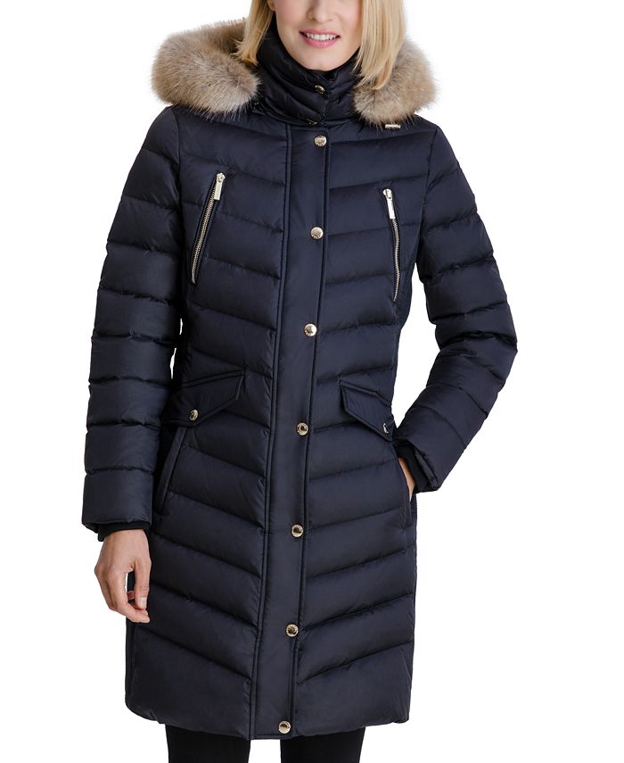 Michael Kors Faux-Fur Trim Hooded Down Coat, Created for Macy's & Reviews -  Coats & Jackets - Women - Macy's