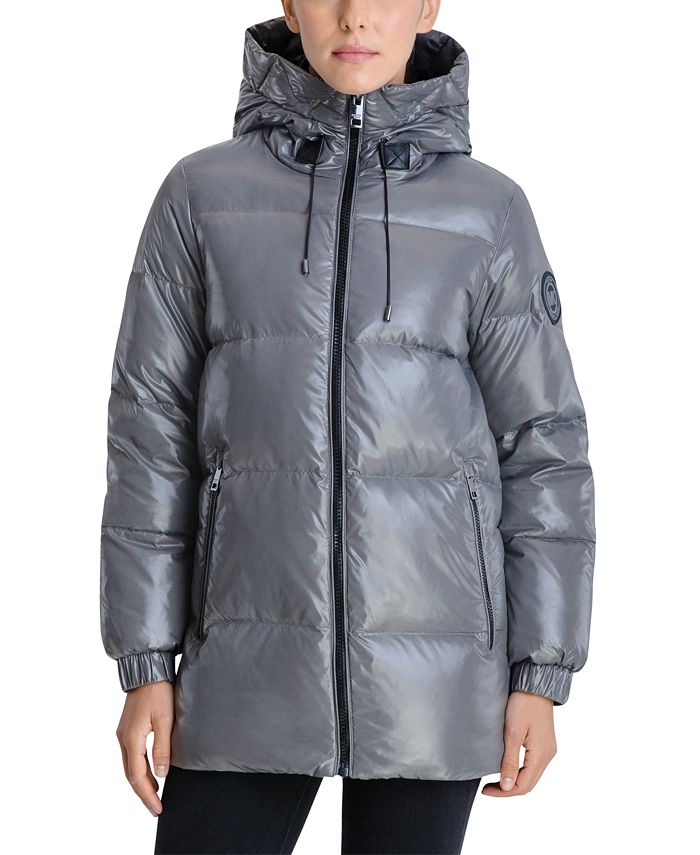 Michael Kors High-Shine Hooded Down Puffer Coat, Created for Macy's &  Reviews - Coats & Jackets - Women - Macy's