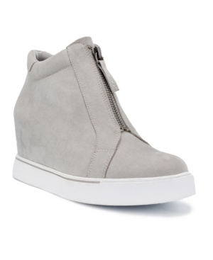 image of Sugar Women-s Glitz Zip-Front Wedge Sneakers Women-s Shoes