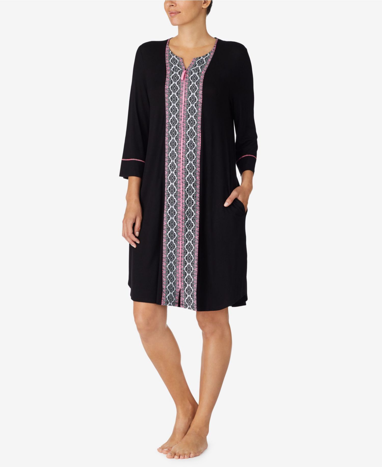 Women's Short Zip Front Robe