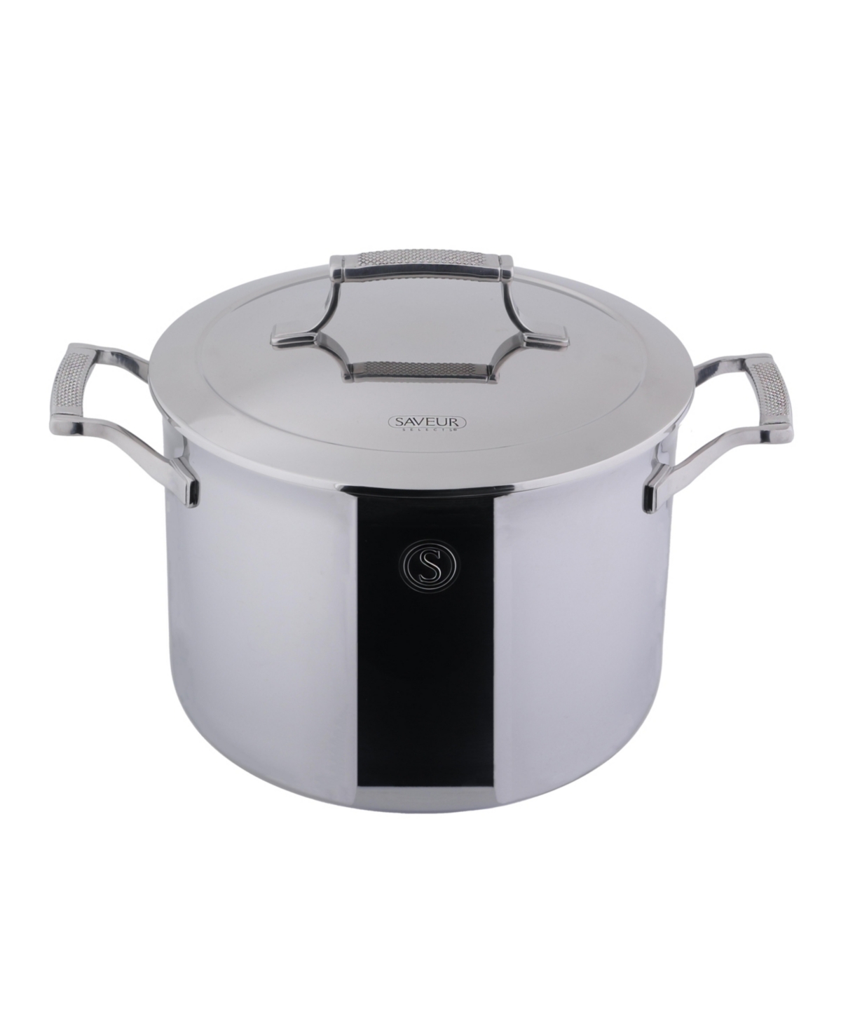 Saveur Selects Voyage Series Tri-ply Stainless Steel 8-qt. Stockpot In Silver