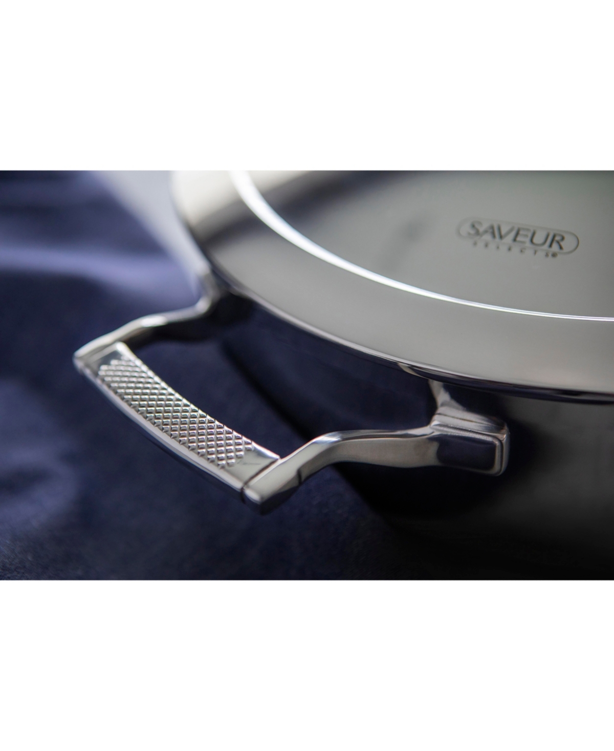 Saveur Selects Voyage Series Tri-ply Stainless Steel 12" Pan With Lid In Silver