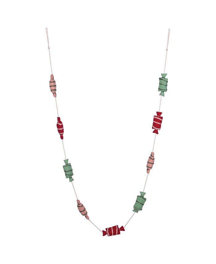 CREATIVE COOP INC 72" Appliqued Wool Felt Candy Garland Macy's