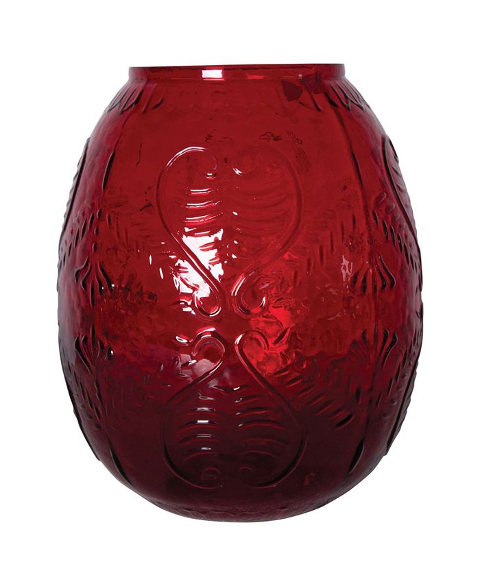 CREATIVE COOP INC 8.75" Pressed Glass Vase and Votive Candleholder Macy's