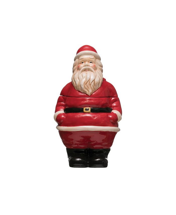 CREATIVE COOP INC HandPainted Ceramic Santa Cookie Jar Macy's