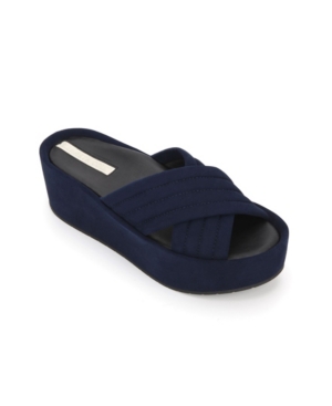 image of Kenneth Cole New York Women-s Damariss Platform Sandals Women-s Shoes