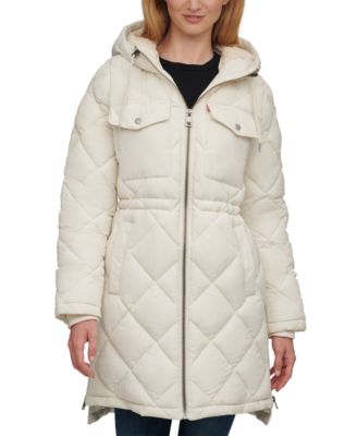 Quilted Fleece-Lined Hooded Parka