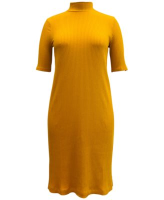 womens mustard yellow dress