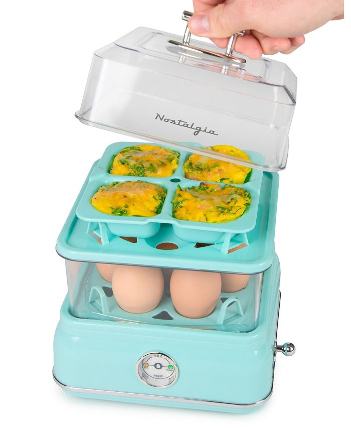 Nostalgia CLEC14AQ Classic Retro Egg Cooker, 14 Eggs Macy
