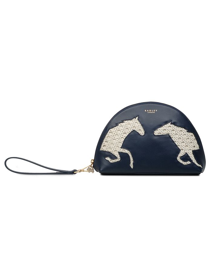 Radley London Ascot Horse Half Moon Medium Ziptop Wristlet Macy s