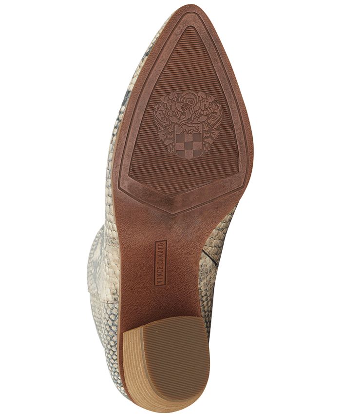 vince camuto women's grasem stacked heel booties