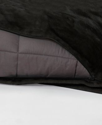 Plush 15lb Weighted Blanket with Washable Cover