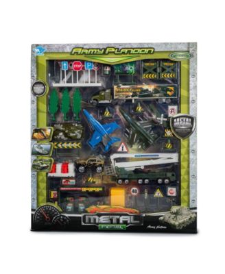 Mag-Genius Mini Vehicle Army-Inspired Platoon Scene 40-Piece Mega Toy Set