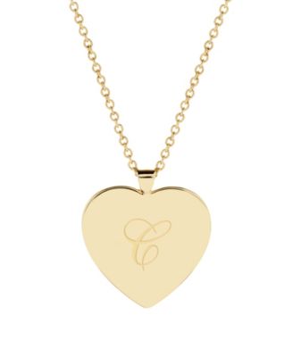 Isabel Initial Heart Gold-Plated Pendant Necklace