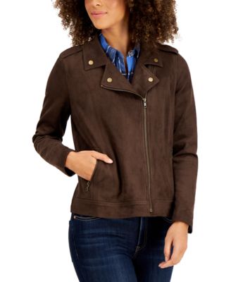 style and co faux leather moto jacket