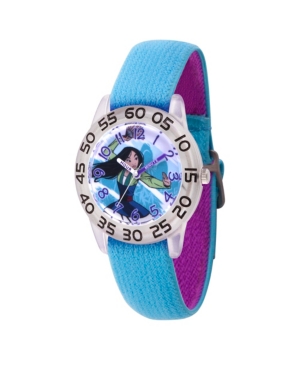 Disney Princess Mulan Girls' Clear Plastic Watch 32mm