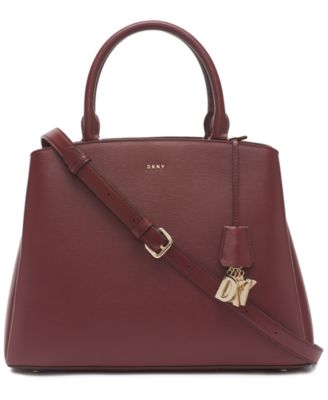 dkny paige leather large satchel