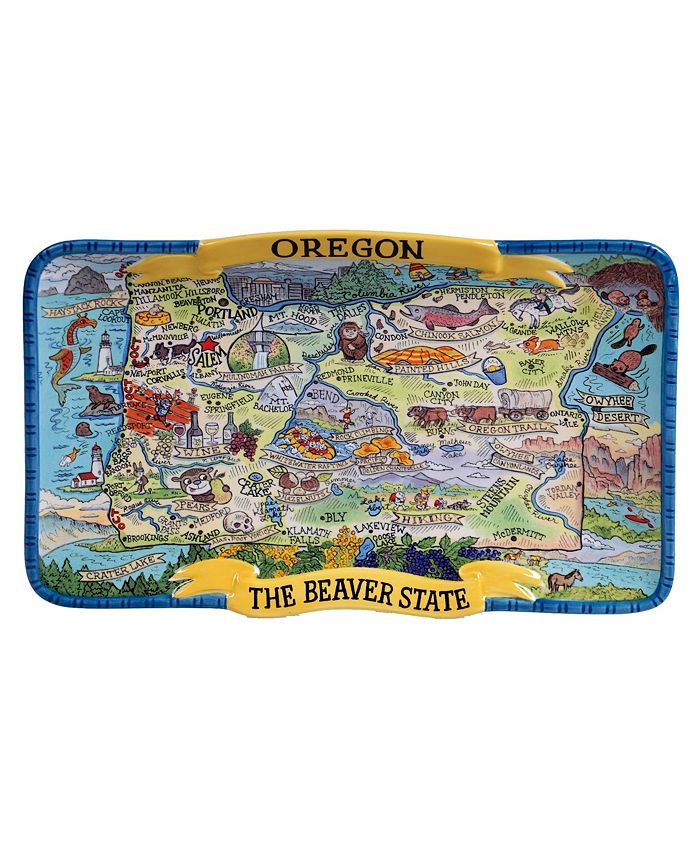Certified International Oregon Souvenir Rectangular Platter Macy's
