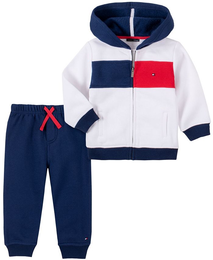 Tommy Hilfiger Baby Boys Zip Front Fleece Hoodie Pant Set Macy's