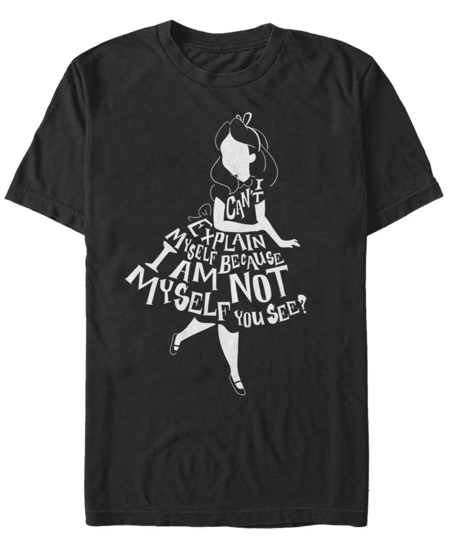 Мужская футболка Fifth Sun Alice in Wonderland Not Alice Short Sleeve, цвет: Чёрный — фото 1