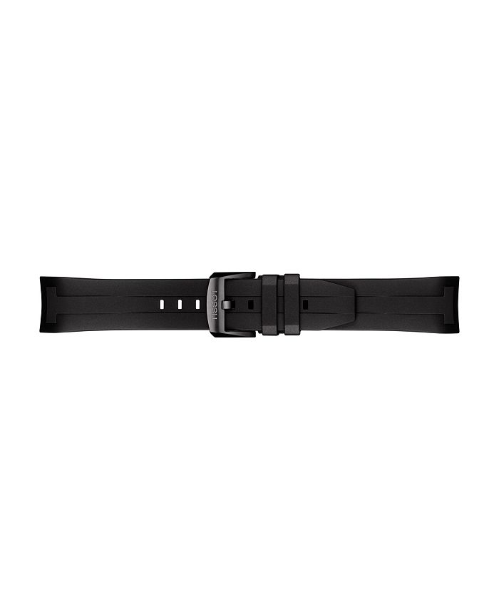 Tissot Men's Swiss Chronograph SeaStar Black Rubber Strap Diver Watch ...