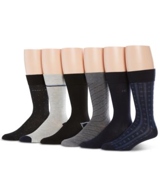 Perry Ellis Portfolio - Men's 6-Pk Speed Dry Printed Socks