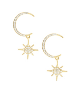 image of Ettika 18K Gold Celestial Spotlight Women-s Earrings