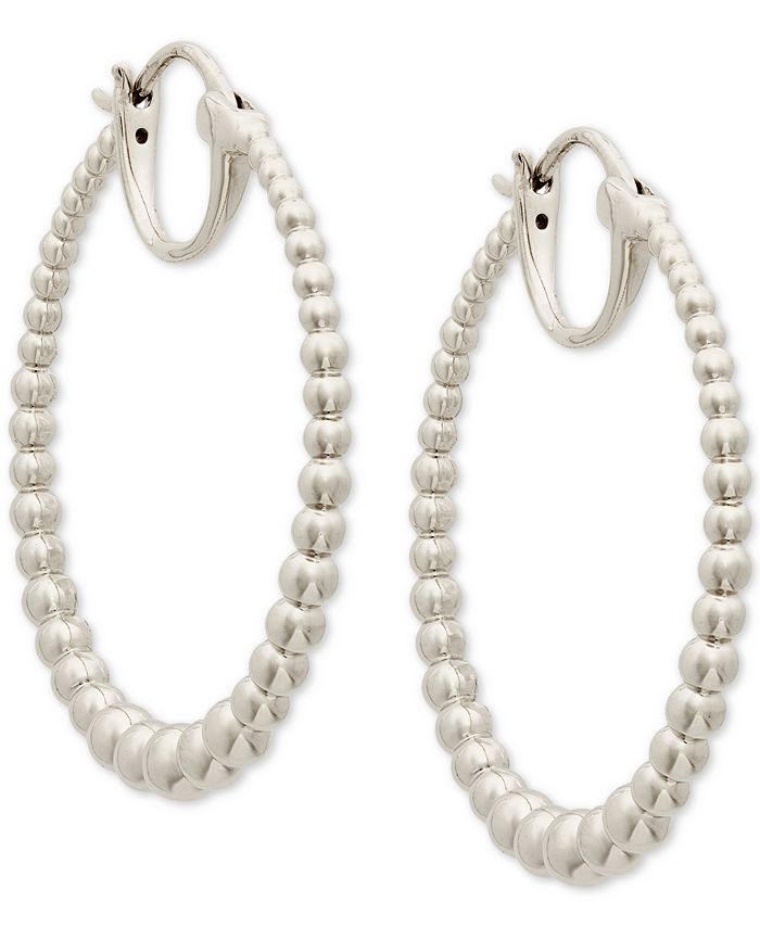 AVA NADRI - Medium Graduated Bead Hoop Earrings, 1.25"