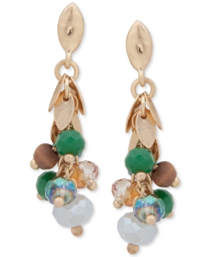 image of lonna & lilly Gold-Tone Beaded Shaky Drop Earrings