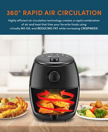 Elite Gourmet - Elite by Maxi-Matic 2.1-Qt. Hot Air Fryer with Adjustable Timer and Temperature