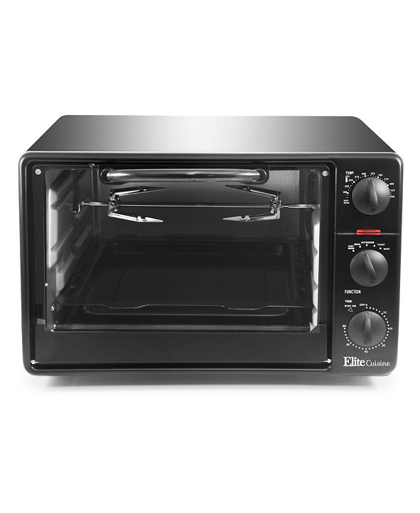 Elite Cuisine 0.8Cu. Ft. Toaster Oven Broiler with ...