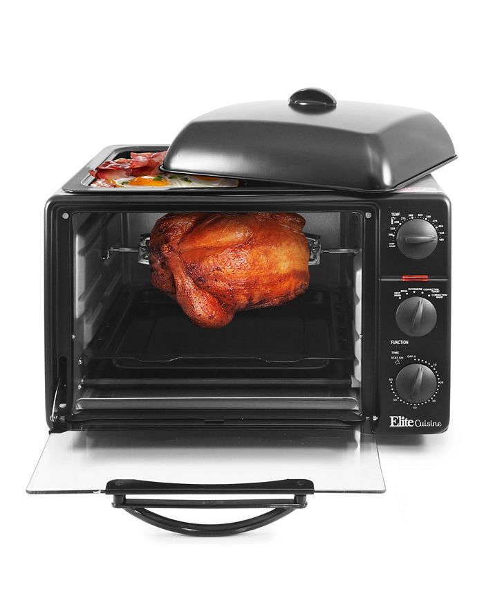Elite Cuisine 0.8Cu. Ft. Multifunction Toaster Oven with Rotisserie