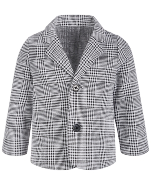 image of First Impressions Baby Boys Glen Plaid Blazer, Created for Macy-s