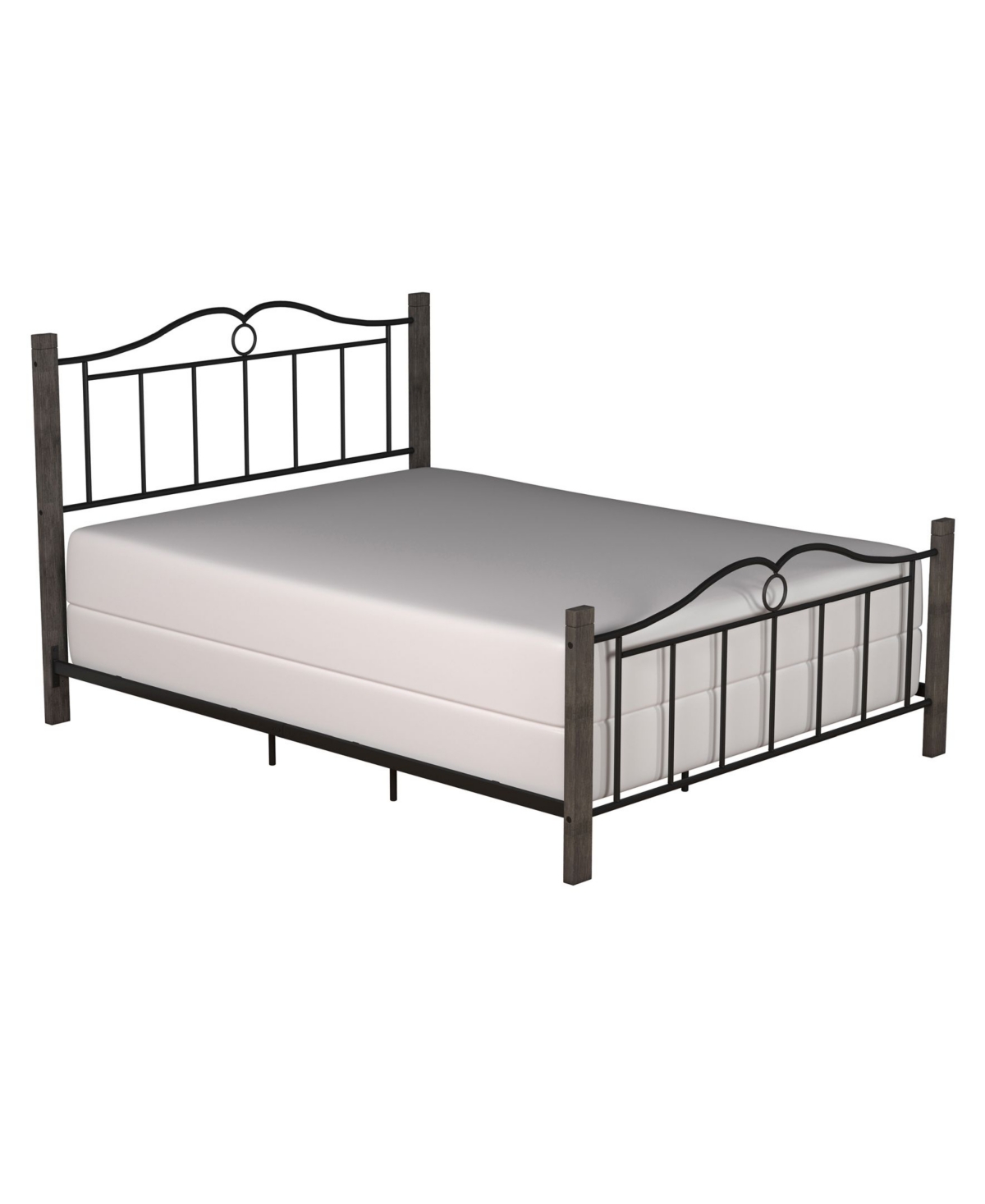 Hillsdale Dumont Arched Metal and Wood Bed