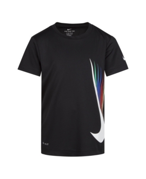 image of Nike Little Boys Dri-fit Swoosh Logo Graphic T-Shirt