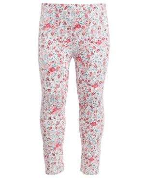 image of First Impressions Baby Girls Ditsy Floral-Print Leggings, Created for Macy-s
