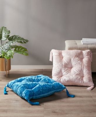 Whim by Martha Stewart CLOSEOUT! Tufted Crushed Velvet 24" Square Pillow, Created for Macy's