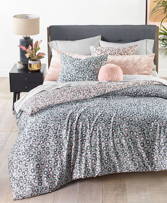 Whim by Martha Stewart Reversible Cheetah-Print Bedding Collection, Created  for Macy's & Reviews - Comforter Sets - Bed & Bath - Macy's