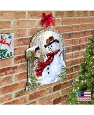by Dona Gelsinger Seasons-Greetings Snowman Wall and Door Hanger
