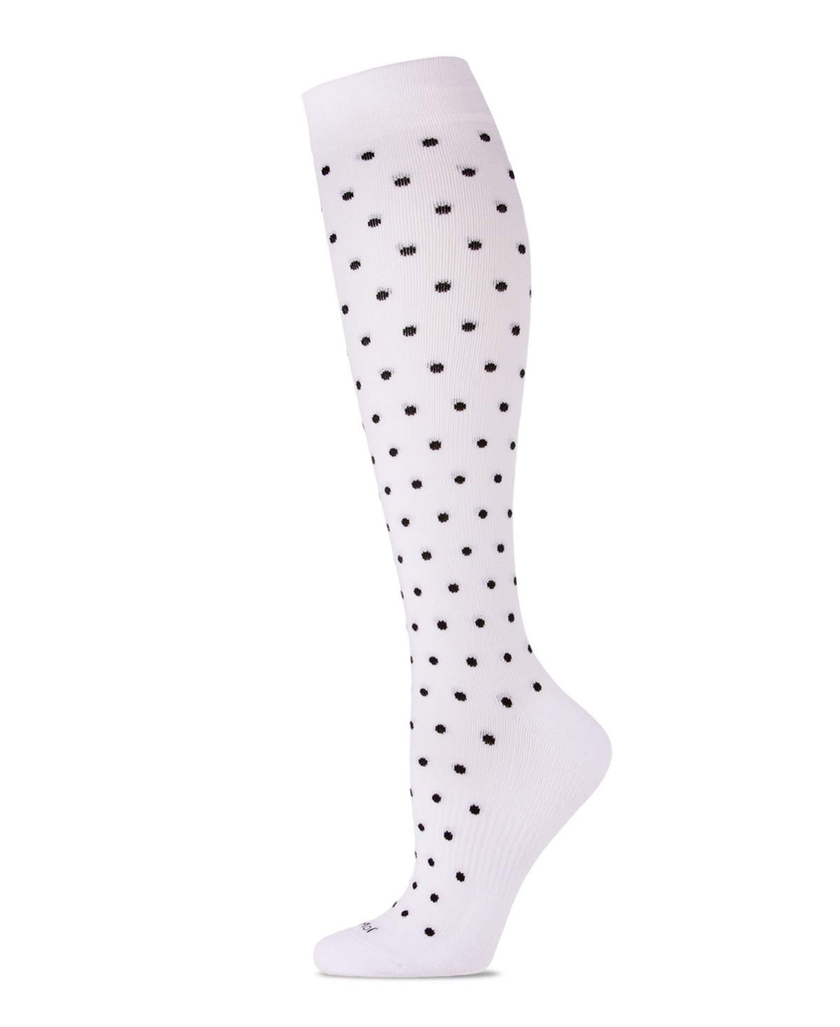 Classic Polka Dots Women's Compression Socks - White