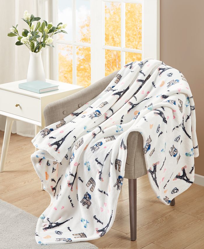 Whim by Martha Stewart CLOSEOUT! Printed Plush Throws, Created for Macy's &  Reviews - Blankets & Throws - Bed & Bath - Macy's