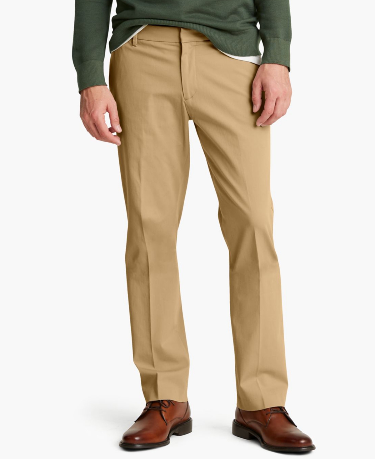 Men's Straight-Fit City Tech Trousers - New British Khaki