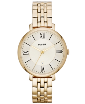 image of Fossil Jacqueline Gold-Tone Stainless Steel Watch 36mm