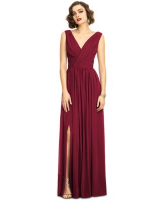 Dessy Collection Shirred Chiffon Gown & Reviews - Dresses - Women - Macy's