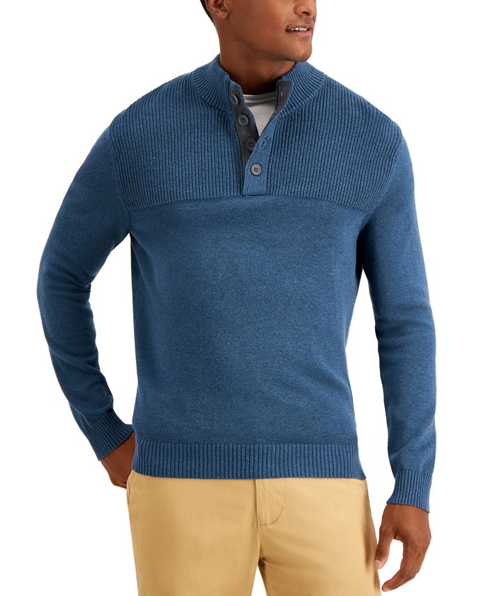 Club Room Men's Ribbed Four-Button Sweater, Created for Macy's ...